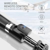 Przenośny statyw do kijka do Selfie do telefonu komórkowego robienie zdjęć transmisja na żywo Chargable Bluetooth pilot stojak trójnóg Pole 4